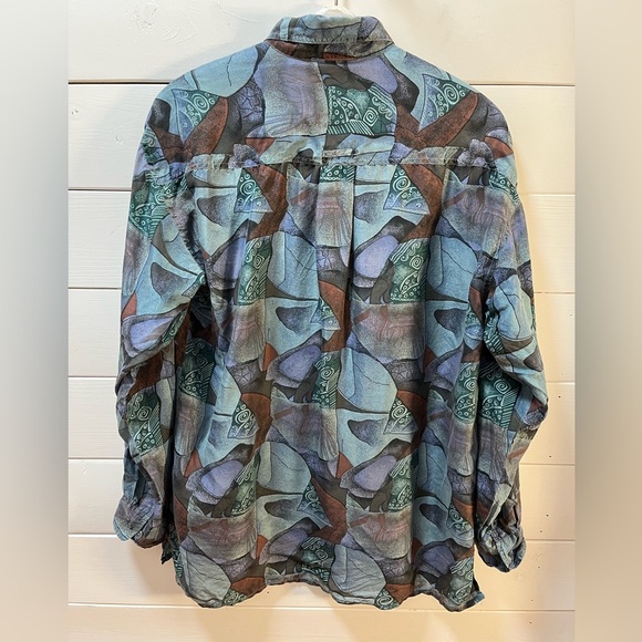 TRADIZIONI Vintage Silk Shirt M (Unisex) - Picture 5 of 7